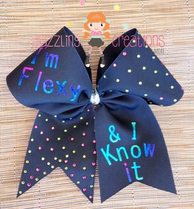I'm flexy and i know it cheer bow 