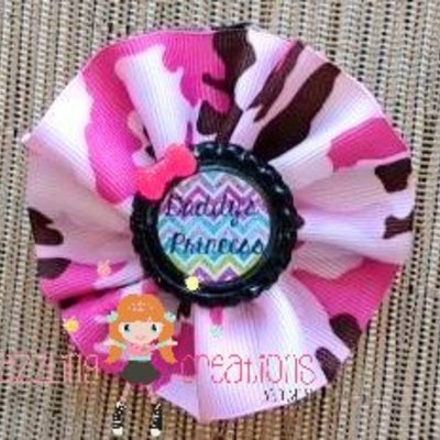 Birthday princess hair bow clip