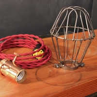Vintage Industrial Copper Cage Pendant Lamp - Thumbnail 2