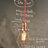 Vintage Industrial Copper Cage Pendant Lamp - Thumbnail 3