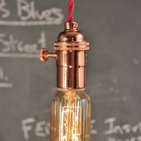 Vintage Industrial Copper Cage Pendant Lamp - Thumbnail 4