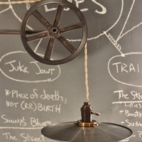 Vintage Industrial Pulley Lamp - The Draftsman Light - Thumbnail 3