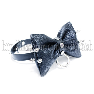 Spiky Ribbon Choker - Black
