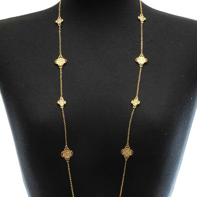 Christine crystal clover necklace