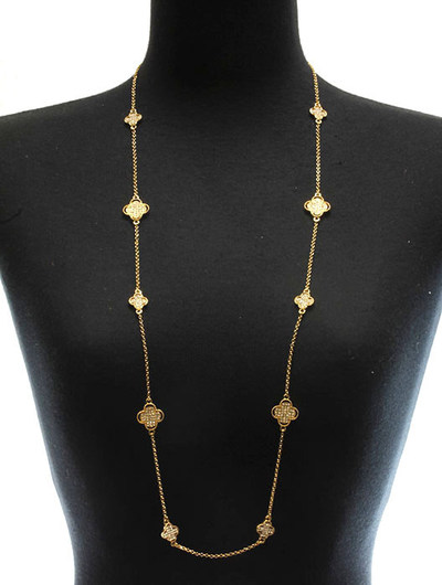 Christine Crystal Clover Necklace