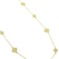 Christine Crystal Clover Necklace - Thumbnail 1