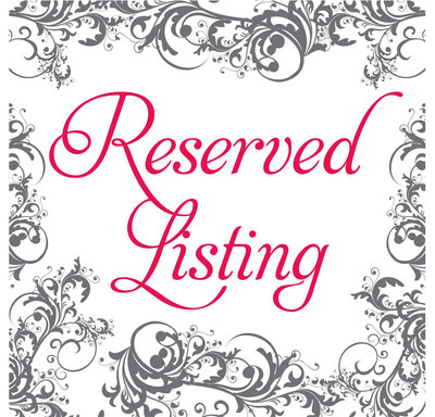 Reserved listing Elizabeth
