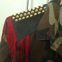 Red Camo Military Jacket - Thumbnail 3