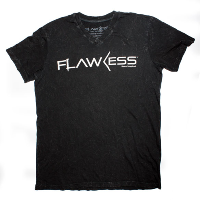 Gray burnout crackle " v " neck 