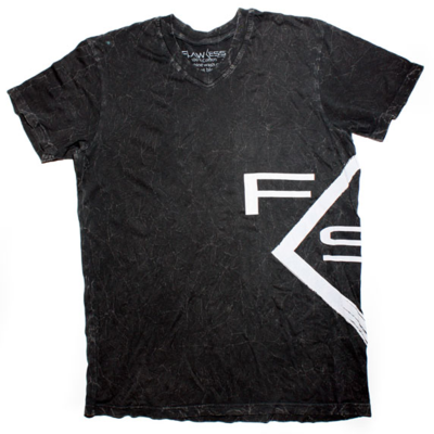 Gray burnout crackle " v " neck wrap around