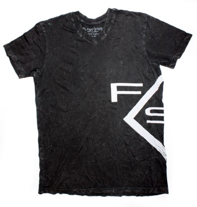 Gray burnout crackle " v " neck wrap around