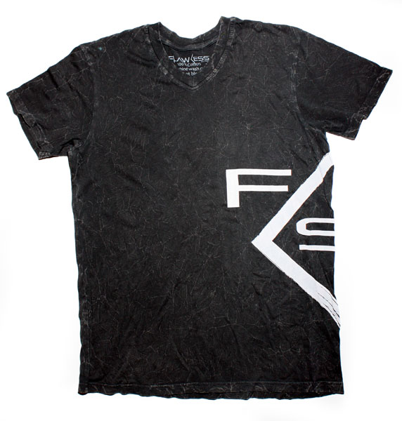 Gray Burnout Crackle " V " Neck Wrap Around