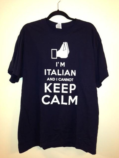 Unisex Navy I&#39;m Italian and I Cannot Keep Calm Tshirt  REDUCED
