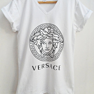 Versace vneck  t shirts white and black