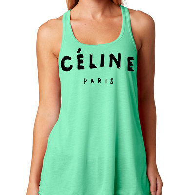 Celine paris flowy racerback tank