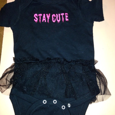 Infants black tutu stay cute 6 months