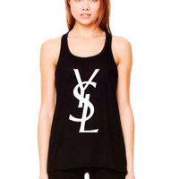 Ladies Black or White YSL Racer Back Tank 2xl - Thumbnail 1