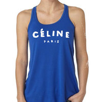 CELINE PARIS Flowy Racerback Tank - Thumbnail 4