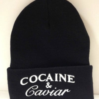 Unisex cocaine & caviar beanie hats