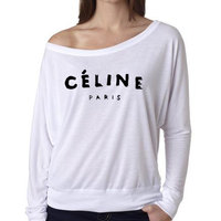 Celine off the Shoulder Long sleeve T shirts - Thumbnail 1