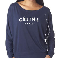  Celine off the Shoulder Long sleeve T shirts - Thumbnail 2