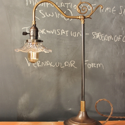 Parisian parlor lamp - vintage industrial desk light