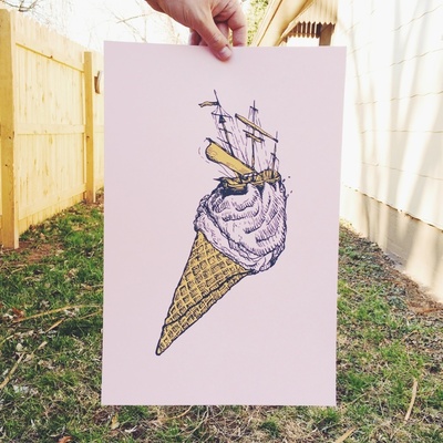 Ice cream storm poster