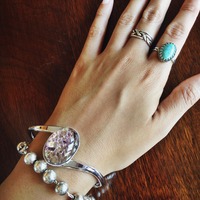 "Tiffany" Turquoise Sterling Silver Ring - Thumbnail 1