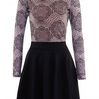 Mesh floral skater dress - Thumbnail 1