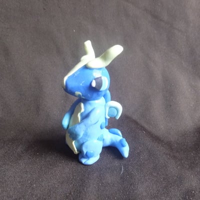 Blue and light mint green dragon