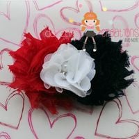 4th of July/Patriotic/Red White Blue Flower Hair Bow Clips/Photo Props - Thumbnail 1