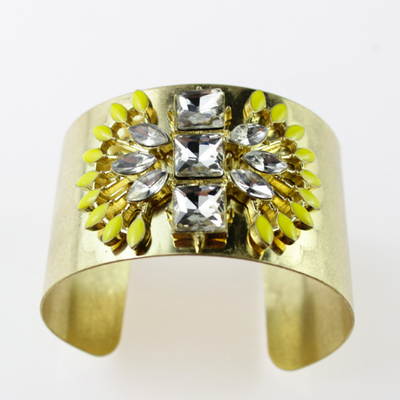 Rhinestone chunky bracelet - Thumbnail 4