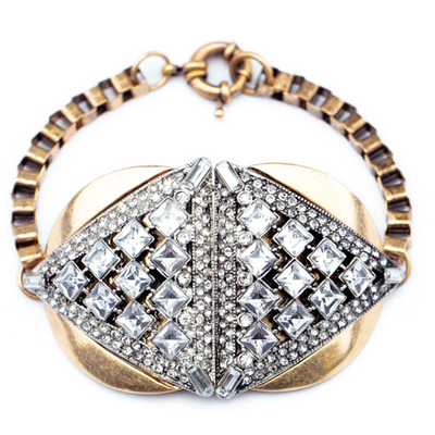 Vintage chunky charm bracelet