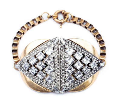 Vintage Chunky Charm Bracelet