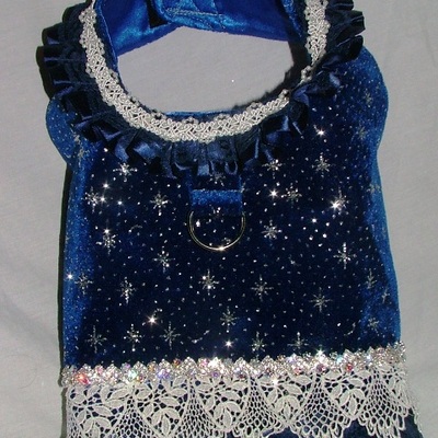 Midnight blue and silver star vest/harness