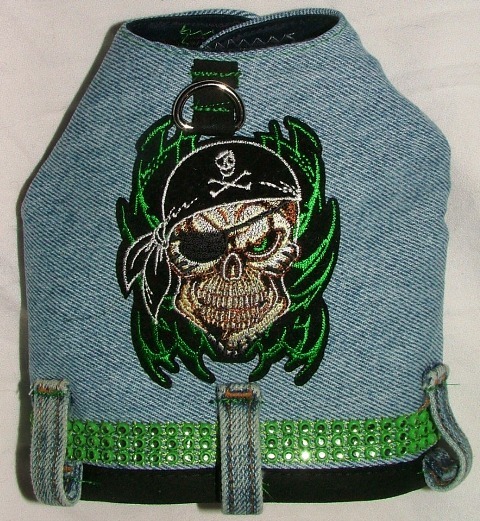 Recycled Denim Dog Harness