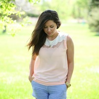 Pink Scalloped Top - Thumbnail 2