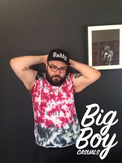 Xl tie dye drake double sided muscle tee