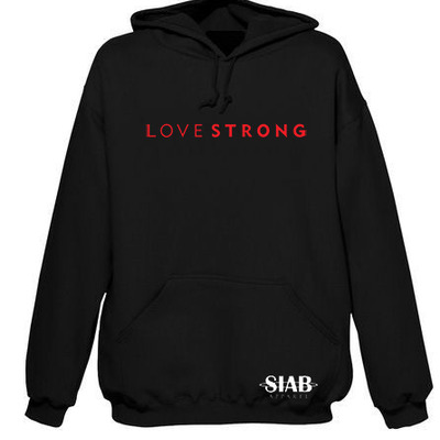Men's siab apparel "lovestrong" hooded sweatshirt