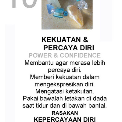 10 kekuatan & percaya diri power & confidence crystal remedy pendant