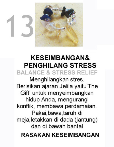 13 KESEIMBANGAN& PENGHILANG STRESS  BALANCE & STRESS RELIEF CRYSTAL REMEDY PENDANT