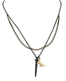 Tree rat and nail necklace