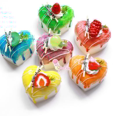 Heart jelly cake squishies