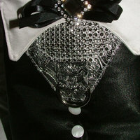 Elegant Black Tuxedo Vest/Harness - Thumbnail 1
