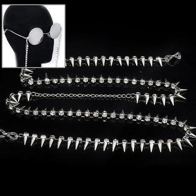 Sparkling spikes glasses chain(silver)