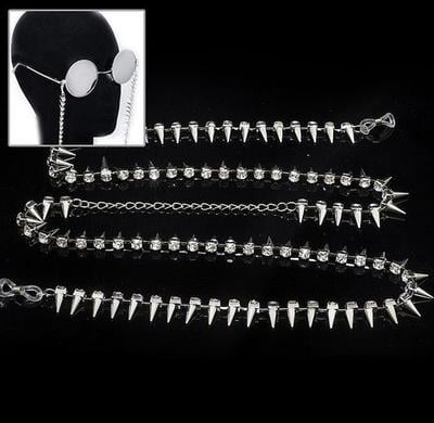 Sparkling spikes glasses chain(Silver)
