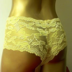 Lace Boy Short - Yellow - Size S