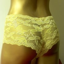 Lace Boy Short - Yellow - Size S