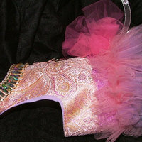 PINK and Lavender Brocade Vest/Harness - Thumbnail 1