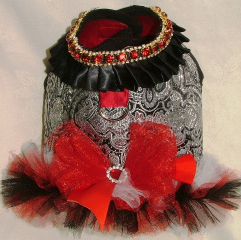 Lovely Black & Silver Brocade Vest/Harness 